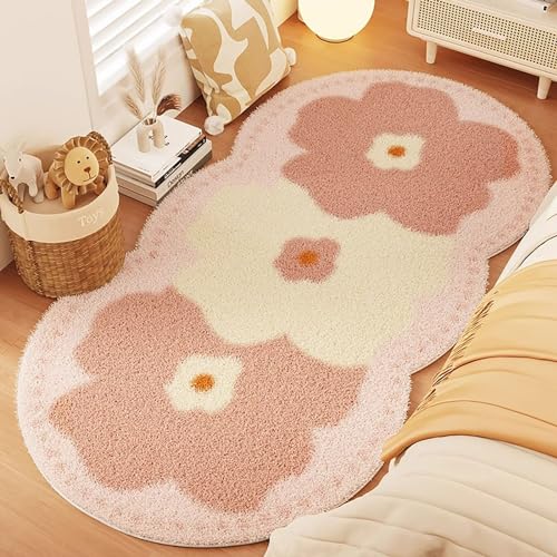 Kaaeaoa Bunte blühende Blumen-Teppich für Wohnzimmer, Esszimmer, moderner Teppich mit Blumendruck.(Color:E,Size:120x200cm) von Kaaeaoa