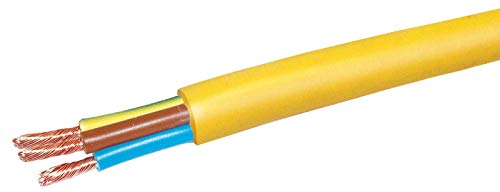 Kunststoffschlauchleitung, gelb - 3 x 2,5 mm² von Kabel