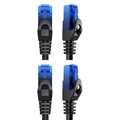KabelDirekt Bundle – 0,25 m – Netzwerkkabel, Ethernet, LAN & Patch Kabel und 15 m – Netzwerkkabel, Ethernet, LAN Kabel (überträgt maximale Glasfaser-Geschwindigkeit, blau) von KabelDirekt
