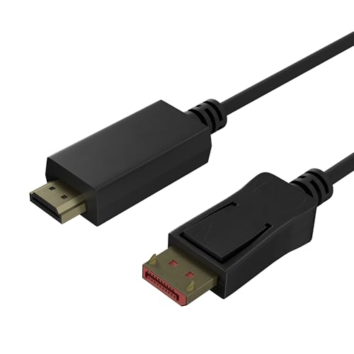 Displayport 1.4 auf HDMI 2.0 Kabel, 4K60Hz, schwarz, 10m Displayport 1.4 auf HDMI 2.0 Kabel, 4K60Hz, schwarz, 10m von Kabelbude.eu