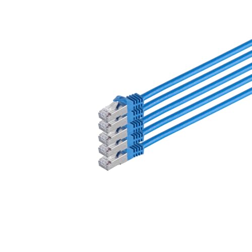Kabelbude.eu RJ45 Patchkabel m. CAT 7 Rohkabel PIMF blau 5m von Kabelbude.eu
