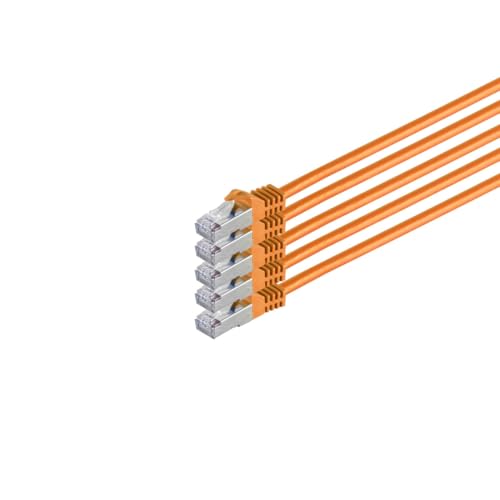 Kabelbude.eu RJ45 Patchkabel m. CAT 7 Rohkabel PIMF orange 3m von Kabelbude.eu