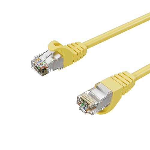 Netzwerkkabel RJ45 LAN Kabel, Ethernet Kabel, S/FTP, PIMF, Rohkabel Cat 7 Halogenfrei Gelb 20,00m von Kabelbude.eu