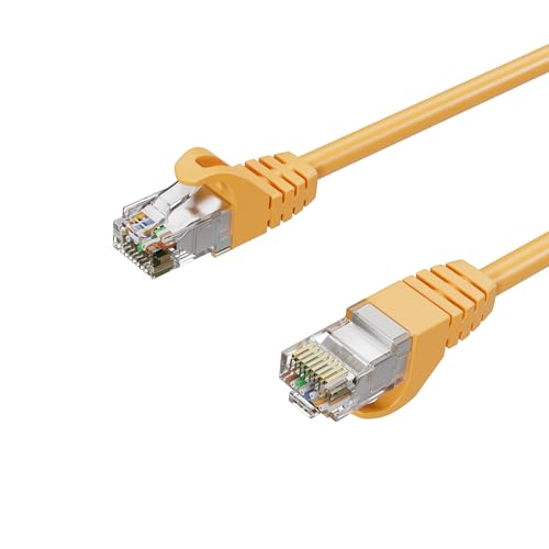Netzwerkkabel RJ45 LAN Kabel, Ethernet Kabel, S/FTP, PIMF, Rohkabel Cat 7 Halogenfrei Orange 20,00m von Kabelbude.eu