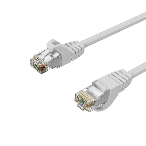 Netzwerkkabel RJ45 LAN Kabel, Ethernet Kabel, S/FTP, PIMF, Rohkabel Cat 7 Halogenfrei Weiß 30,00m von Kabelbude.eu