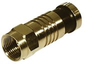 Kabelmeister® F-Kompresstionsstecker, vergoldet, 8,2 mm von Kabelmeister