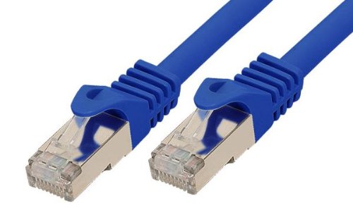 Kabelmeister® SO-34630 Cat7 Ethernet 10-Gigabit LAN Patchkabel mit Cat 6A Steckern, 7,5 m, Kupferleiter, Rastnasenschutz RNS, doppelt geschirmt S/FTP, PiMF, 500MHz, Halogenfrei Blau von Kabelmeister