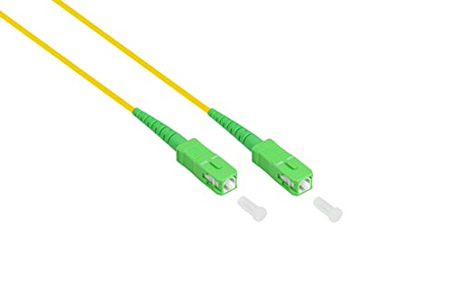 Kabelmeister® OS2 LWL Kabel - 1 m - Simplex - Stecker SC (APC) an SC (APC) - Singlemode 9/125 - Lichtwellen-Leiter, Glasfaser-Kabel, Patchkabel für FTTH/FTTB/FTTx - QUALITÄTSWARE von Kabelmeister