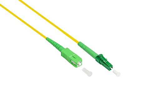 Kabelmeister® OS2 LWL Kabel - 10 m - Simplex - Stecker LC (APC) an SC (APC) - Singlemode 9/125 - Lichtwellen-Leiter, Glasfaser-Kabel, Patchkabel für FTTH/FTTB/FTTx/FritzBox/Router - QUALITÄTSWARE von Kabelmeister