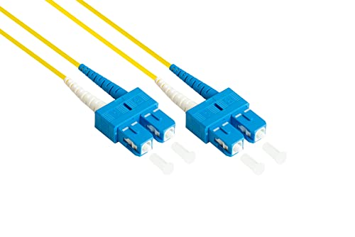 Kabelmeister® OS2 LWL Kabel - Duplex - Stecker SC an SC - Singlemode 9/125 - austauschbare Polarität - Lichtwellen-Leiter, Glasfaser-Kabel, Patchkabel - 2 m - QUALITÄTSWARE von Kabelmeister