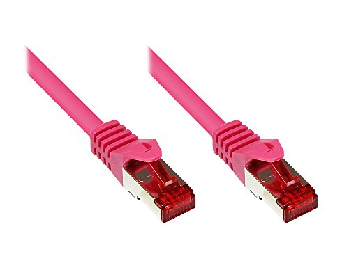 Kabelmeister® Cat.6 Ethernet LAN Patchkabel mit Rastnasenschutz - S/FTP, PiMF, PVC, 250MHz - Gigabit-fähig - Magenta, 5m von Kabelmeister