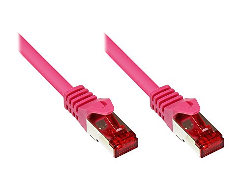 Kabelmeister® Cat.6 Ethernet LAN Patchkabel mit Rastnasenschutz - S/FTP, PiMF, PVC, 250MHz - Gigabit-fähig - Magenta, 20m von Kabelmeister
