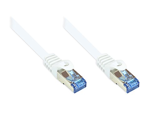 Kabelmeister® Cat.6A Ethernet LAN Patchkabel mit Rastnasenschutz - S/FTP, PiMF, PVC, 500MHz, halogenfrei- 10-Gigabit-fähig - weiß, 2m von Kabelmeister
