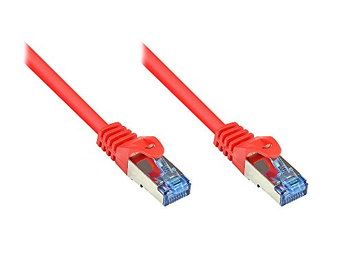 Kabelmeister® Cat.6A Ethernet LAN Patchkabel mit Rastnasenschutz - S/FTP, PiMF, PVC, 500MHz, halogenfrei- 10-Gigabit-fähig - rot, 3m von Kabelmeister