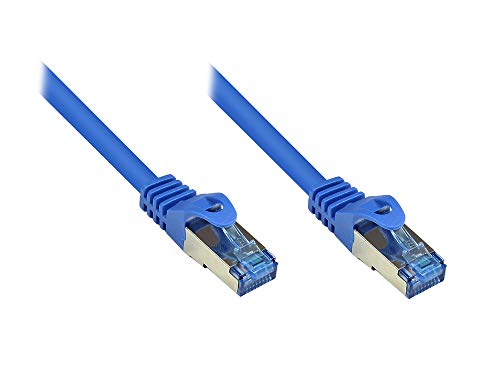 kabelmeister® Patchkabel, Cat. 6A, S/FTP, PiMF, halogenfrei, 500MHz, blau, 15m von Kabelmeister