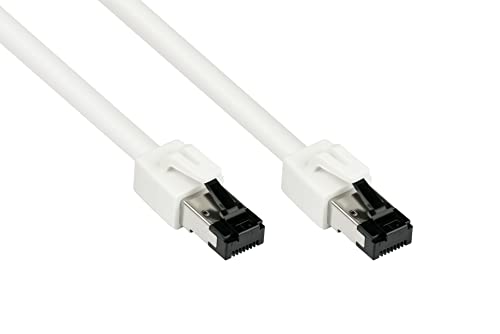 Kabelmeister SO-37453 PREMIUM Cat 8 Patchkabel mit Rastnasenschutz RNS, 40-Gigabit, Kupferleiter/CU, S/FTP, PiMF, 2000MHz, Halogenfrei, 7,5 m Weiß von Kabelmeister