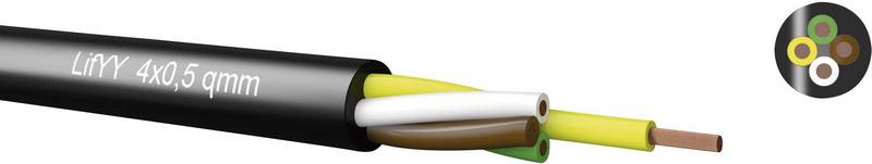 Kabeltronik Lif Yy Steuerleitung 4 X 0.25 Mm² Schwarz 240402500 100 100 M Kabel B-Ware von Kabeltronik