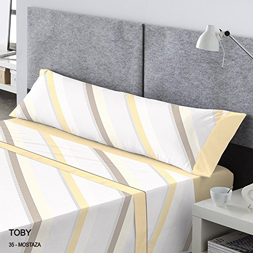 Kabely Toby Bettwäsche aus Polycotton, Gelb, 105 x 200 x 27 cm von Kabely