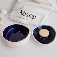 Handgemachte Königsblaue Seifenschale, Seifenablage, Keramik Blaue Badezimmer Accessoire, Seifenschale von Kabinshop