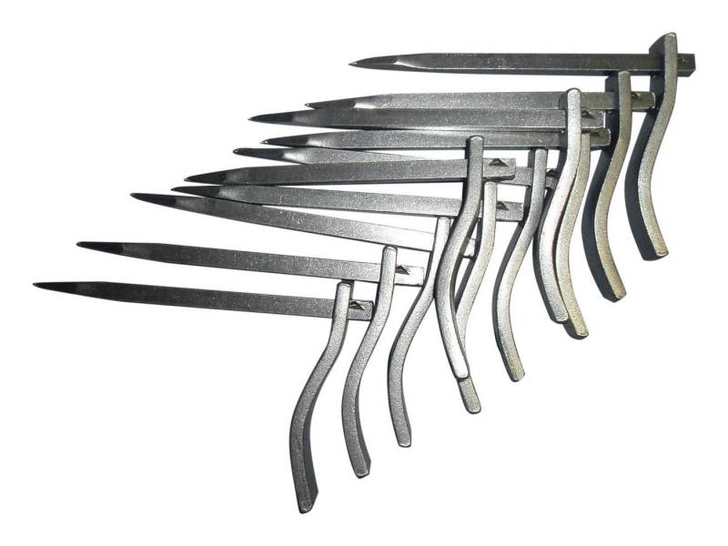 Kabou Bauwerkzeuge Werkzeugset 10 x Putzhaken Verputzhaken 160 mm eckig vierkant, (10-tlg) von Kabou Bauwerkzeuge
