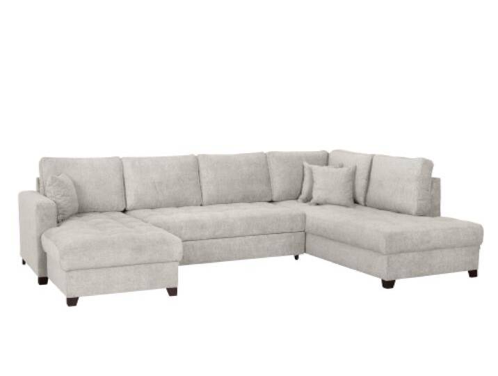 Wohnlandschaft Morris IV wahlweise mit Schlaffunktion, Bettkasten und rückenecht bezogen von Kabs PolsterWelt