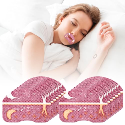 Kabwea 30 StüCk Erwachsene Schlaf Mund Tapes,Nasenpflaster, Anti Schnarch, Mouth Tape, Nose Strips, Nasenpflaster Besser Atmen, Schnarchstopper, Nasenstrips, Schnarchen von Kabwea