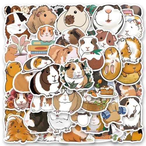 Kabwea 51 Stück Meerschweinchen Aufkleber, Cute Sticker, Capybara Sticker von Kabwea