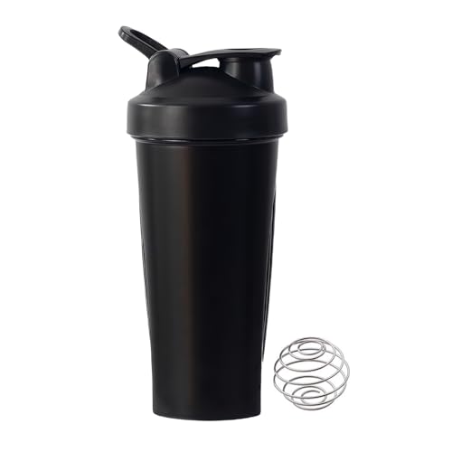 Kabwea Protein Shaker, 600ml Bottle und Shaker Kugel, Protein Shake (Schwarz) von Kabwea