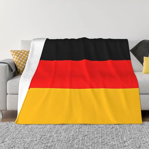 KadUe Mikrofaser-Überwurfdecke mit Deutschland-Flagge, für Bett, Sofa, ultra-luxuriös, warm und gemütlich, für alle Jahreszeiten, 11309 von KadUe