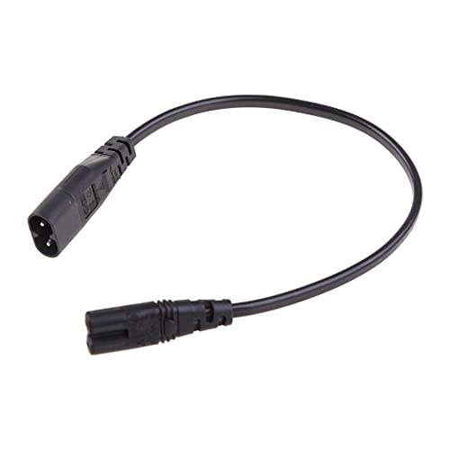 Kadagg Netzadapter-Verlängerungskabel, 2-polige Buchse auf C8-Stecker, 30 cm, 2-polige Buchse auf C8-Stecker, Schwarz von Kadagg