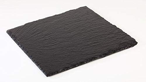 4er Set Naturschiefer Untersetzer -viereckig- 10x10 aus Schiefer, ideal als Glasuntersetzer, Flaschenuntersetzer, Untersetzer, Kerzen Unterteller von Kadida