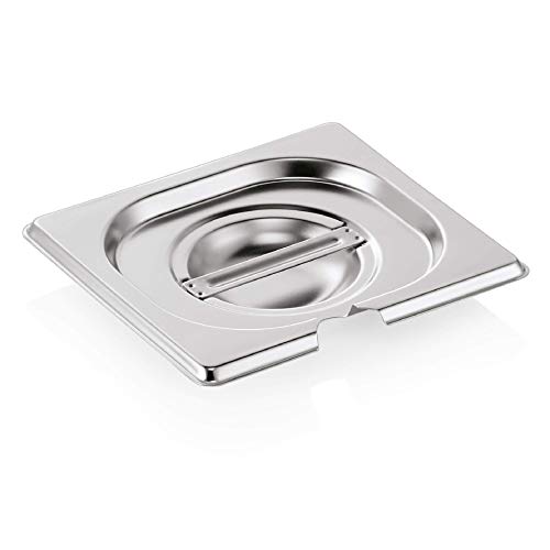 Deckel mit Löffelaussparung für GN Behälter GN1/6- Container Gastronorm Pans aus Edelstahl, ideal als Sous Vide Behälter, Kombidämpfer, Chafing Dish Einsatz Deckel mit Löffelaussparung für GN Behälter GN1/6- Container Gastronorm Pans aus Edelstahl, ideal als Sous Vide Behälter, Kombidämpfer, Chafing Dish Einsatz von Kadida