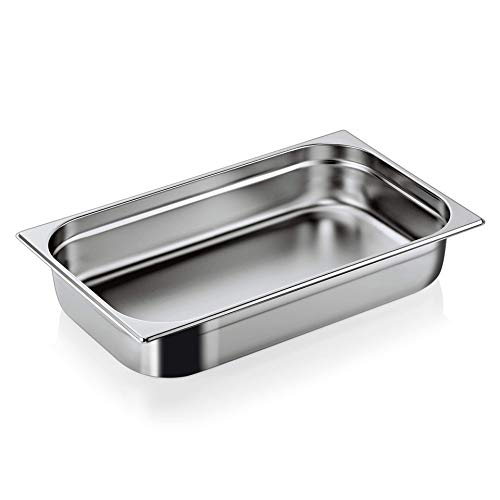 Gastronormbehälter -GN1/1- GN Behälter Container Gastronorm Pans aus Edelstahl, ideal als Sous Vide Behälter, Kombidämpfer, dampfgarer, Chafing dish einsätze, Bain Marie, verschiedene Größen von Kadida