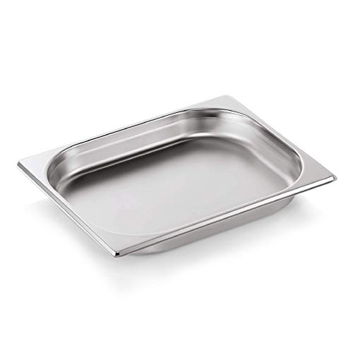 Gastronormbehälter -GN1/2- GN Behälter Container Gastronorm Pans aus Edelstahl, ideal als Sous Vide Behälter, Kombidämpfer, dampfgarer, Chafing dish einsätze, Bain Marie, verschiedene Größen von Kadida