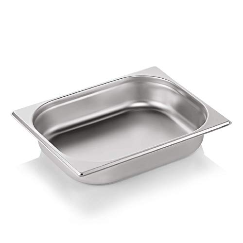 Gastronormbehälter -GN1/2- GN Behälter Container Gastronorm Pans aus Edelstahl, ideal als Sous Vide Behälter, Kombidämpfer, dampfgarer, Chafing dish einsätze, Bain Marie, verschiedene Größen von Kadida