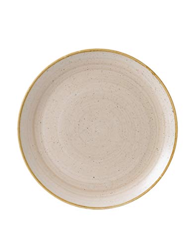 Kadida Churchill Stonecast -Coupe Plate Teller- Durchmesser: Ø32,4cm, Farbe auswählbar (Nutmeg Cream, 6) von Kadida