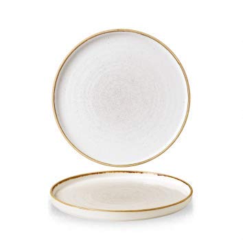 Kadida Churchill Stonecast -Walled Chefs Plate, Durchmesser: Ø 21cm, Farbe wählbar (Barley White) von Kadida