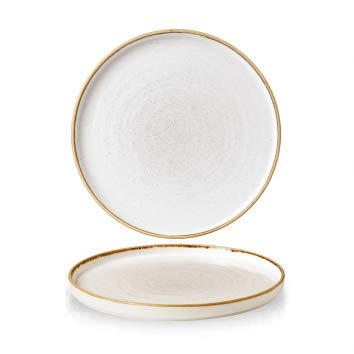 Kadida Churchill Stonecast -Walled Chefs Plate, Durchmesser: Ø 26cm, Farbe wählbar (Barley White) von Kadida