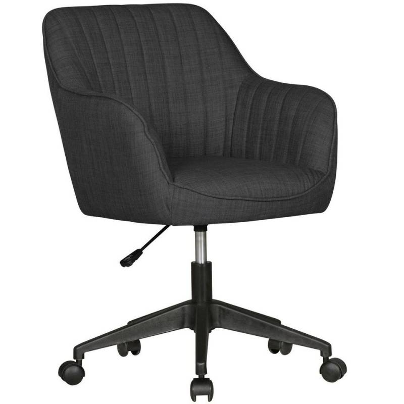 KADIMA DESIGN Bürostuhl Retro Drehstuhl MARIA - Komfortabler Arbeitssessel (Anthrazit) von Kadima Design