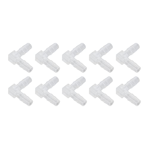 Kadimendium 10 Stücke Ellenbogen Schlauchtülle Kunststoff L Form Fitting 90 Grad Gleicher Widerhaken Adapter Schlauchverbinder Adapter für Aquarium(6mm) von Kadimendium