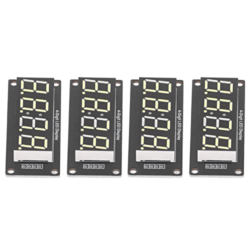 Kadimendium 4 Set 4 Digit Digital Tube Digitales Segmentmodul LED-Anzeigetafel 7 Segmente Taktmodul TM1637 0,56-Zoll-Modul(Gelb MRA041E) von Kadimendium