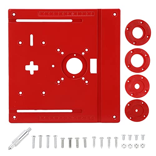 Kadimendium Router Grundplatte Tischplatte Holzbearbeitungsmaschine Flip Board Trimmer Router Tisch Einsatzplatte Holzwerkzeuge Fräsmaschine von Kadimendium