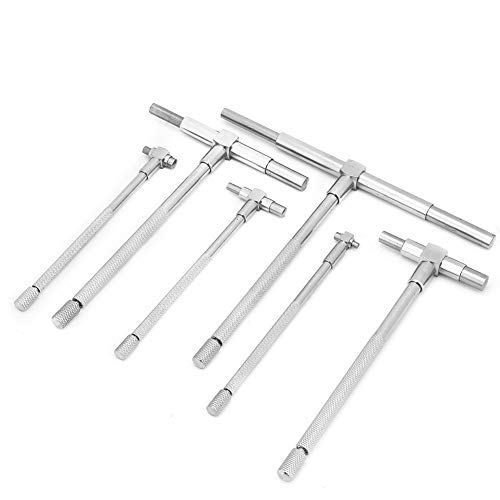 Kadimendium Teleskoplehrensatz T-Bohrlochlehre Präzisions-Teleskoplehre 8-150mm Einstellbarer Innendurchmesser Mikrometer Messwerkzeuge 6PCS von Kadimendium