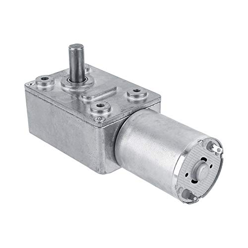 Kadimendium Umschaltbarer Schneckengetriebemotor mit Hohem Drehmoment DC 12 V Untersetzungsmotor CW/CCW Low Speed Gear Elektrischer Mikromotor für Windows-Türöffner(6RPM) von Kadimendium
