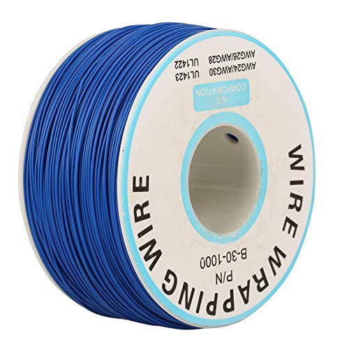 Kadimendium Wire-Wrapping Einzelner Kupferdraht Litze 30AWG Kabel 0,25 Mm Kerndurchmesser Verzinnte Kupferlitze Elektrisches Kabel 200 Meter(Blau) von Kadimendium