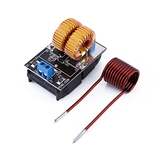 Kadimendium ZVS Induktionsheizmodul 5V Bis 12V ZVS Niederspannungs-Induktionsheizplatine Heizspule Tesla Jakobsleiter mit Spule von Kadimendium