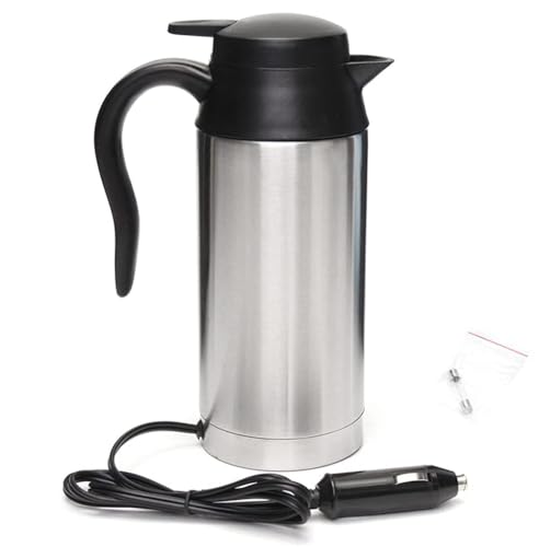 Kadryxon Auto Wasserkocher Edelstahl 12V Reisewasserkocher 650 ml Auto Elastisch Heizung Cup für Fernverkehr Autofahrt Camping im Freien von Kadryxon