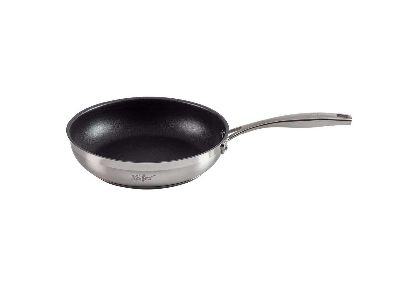 Käfer Bratpfanne Käfer Edelstahlpfanne 28 cm, edelstahl, Edelstahl Rostfrei Antihaft von Käfer