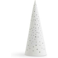 Kähler Design - Nobili Teelichtleuchter Kegel, 30 cm / schneeweiß von Kähler