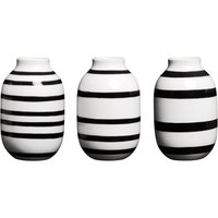 Kähler Design - Omaggio Vase Miniatur H 8 cm, schwarz (3er-Set) von Kähler